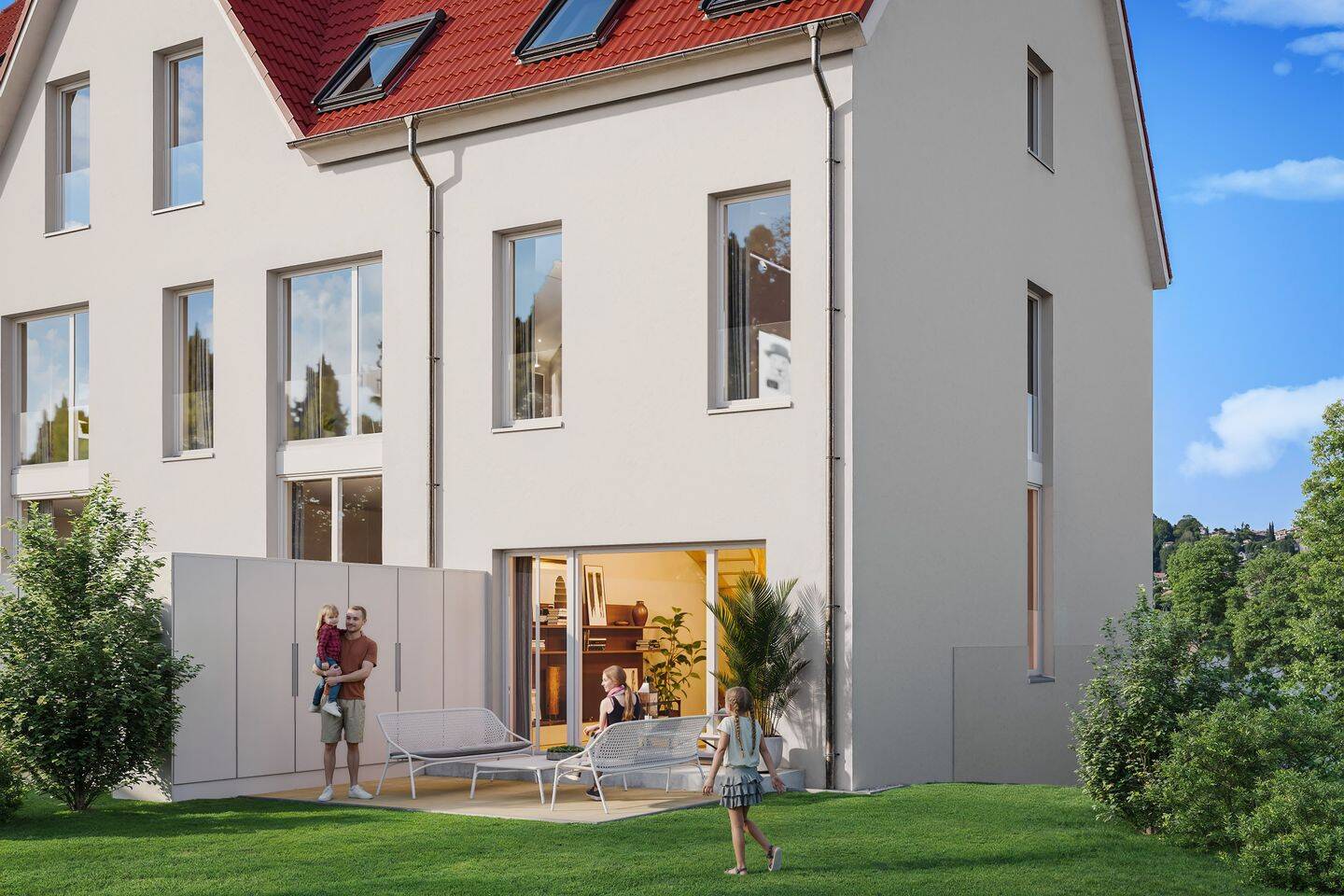 Wohnpark Sonnenaue: KfW Effizienzhäuser / Exklusives, familienfreundliches Wohnen in außergewöhnlicher Lage - Neubau auch mit Untergeschoss – Dresden – Vorschaubild 2