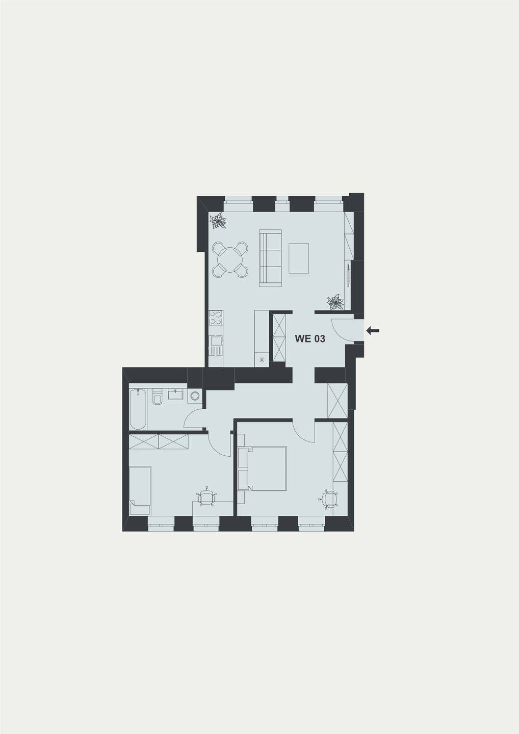 Bezugsfreie, großzügige 3-Zimmer-Erdgeschosswohnung im Altbau in Berlin-Weißensee! – Berlin – Vorschaubild 2