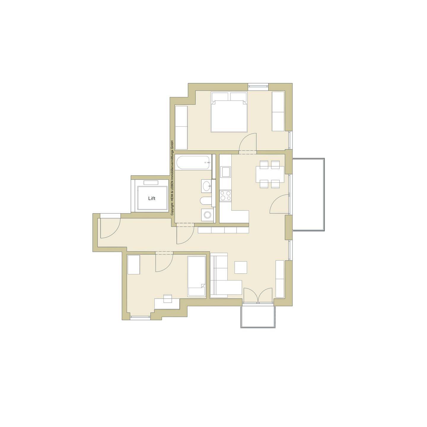 Whg 4 - Wohnensemble "Gipfelglück" - 3-Zimmer-Balkonwohnung – München – Vorschaubild 4