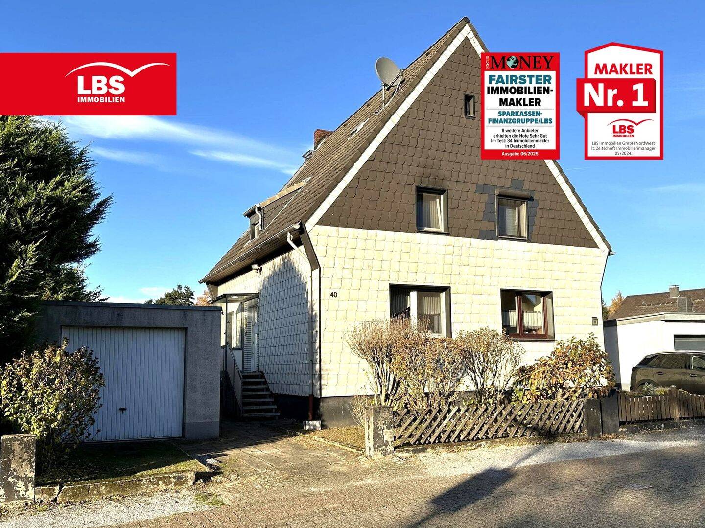 Modernisierte DHH, 91 m², 4 Räume mit Garten und Garage in Sterkrade-Nord