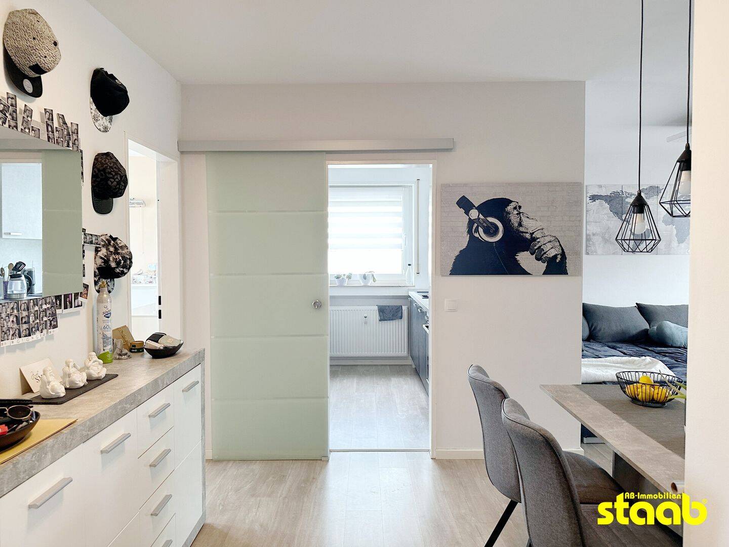 Gepflegte 3-Zimmer-Wohnung mit Balkon, Garage, Keller & ausgebautem Dachzimmer in Leider – Aschaffenburg – Vorschaubild 2