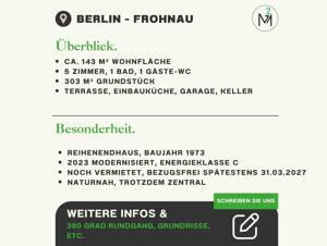 Reihenendhaus in Frohnau - gepflegt, modernisiert, spätestens 03/2027 bezugsfrei – 13465 Berlin – Vorschaubild 2