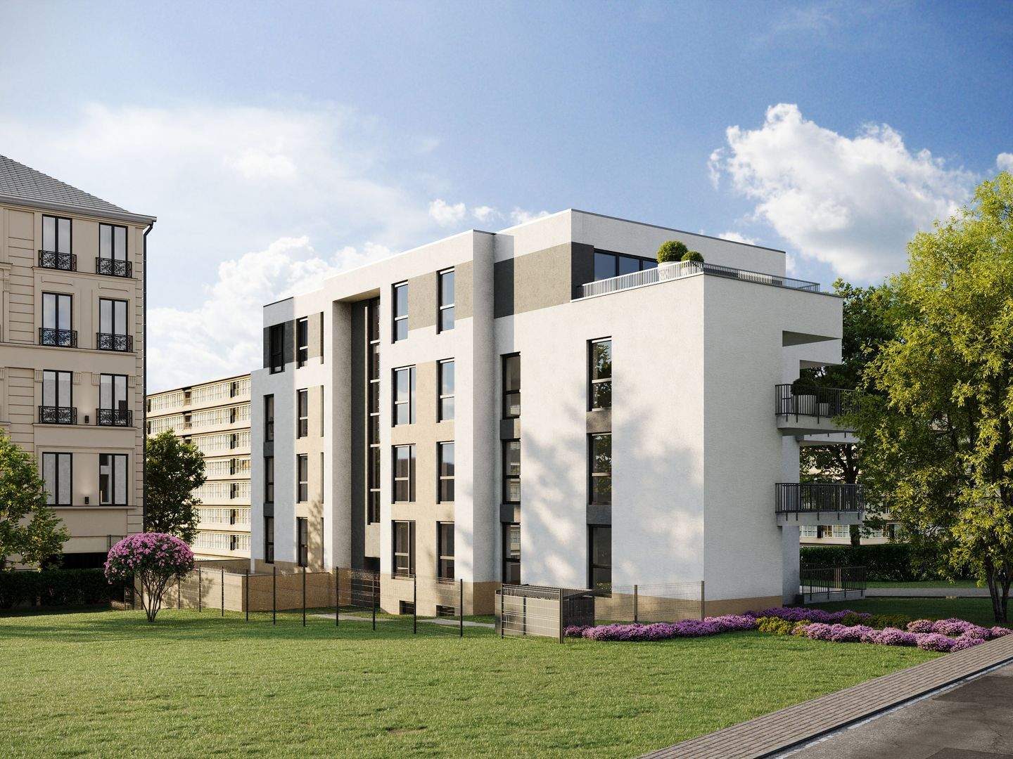 KfW-40 Neubau 3-Raum-Wohnung am Kaßberg – 100.000 € KfW-Darlehen ab 0,01 % möglich / Balkon / Aufzug