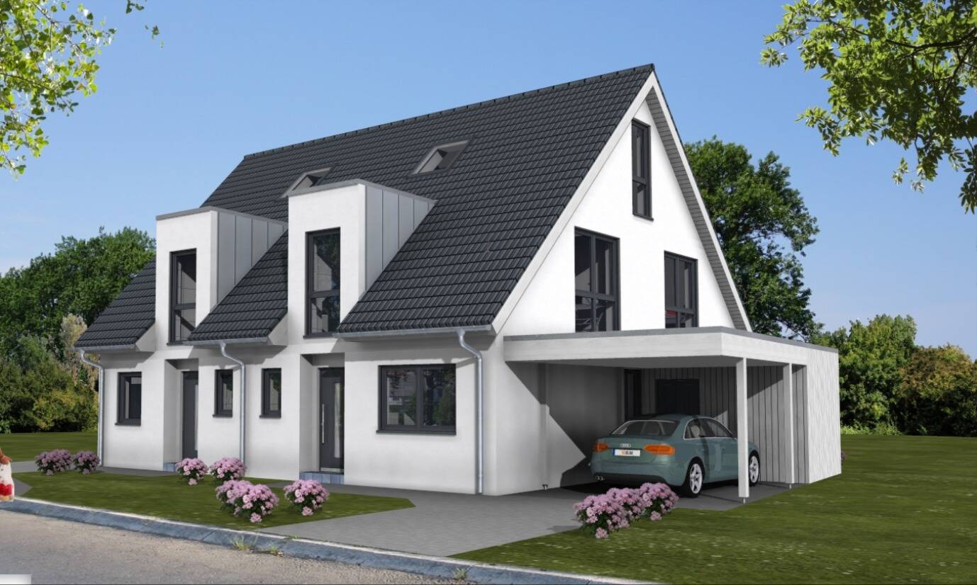 Neubau Doppelhaushälften, teilunterkellert,- inkl. Grundstück ZENTRAL in LINTORF *KfW 40* – Ratingen – Bild 1 von 3