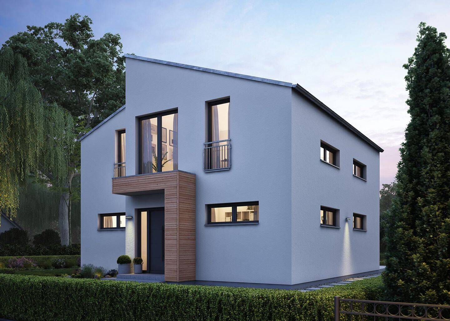 Modernes Haus mit versetztem Pultdach in Gau-Odernheim – Gau-Odernheim – Bild 1 von 9