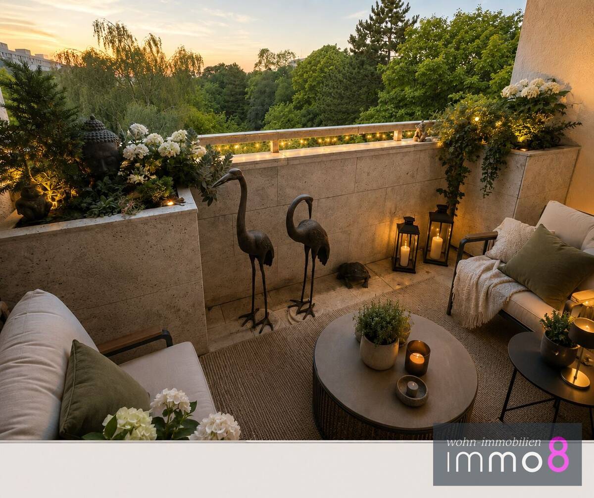Stilvolle 3 Zimmerwohnung mit Südwestbalkon in grüner Parklage in Feldmoching – 80935 München – Bild 1 von 9