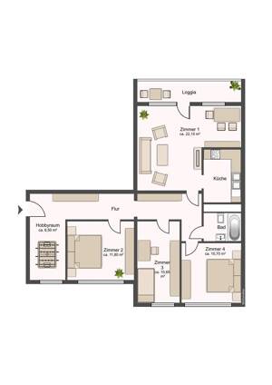 Einziehen & Wohlfühlen – Modern sanierte 4-Raum-Wohnung mit Balkon und Einbauküche! – 12687 Berlin – Vorschaubild 1