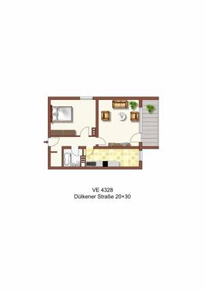 Barrierefrei Wohnen - große 2-Zimmer-Wohnung mit Laminatboden – 47804 Krefeld – Vorschaubild 2