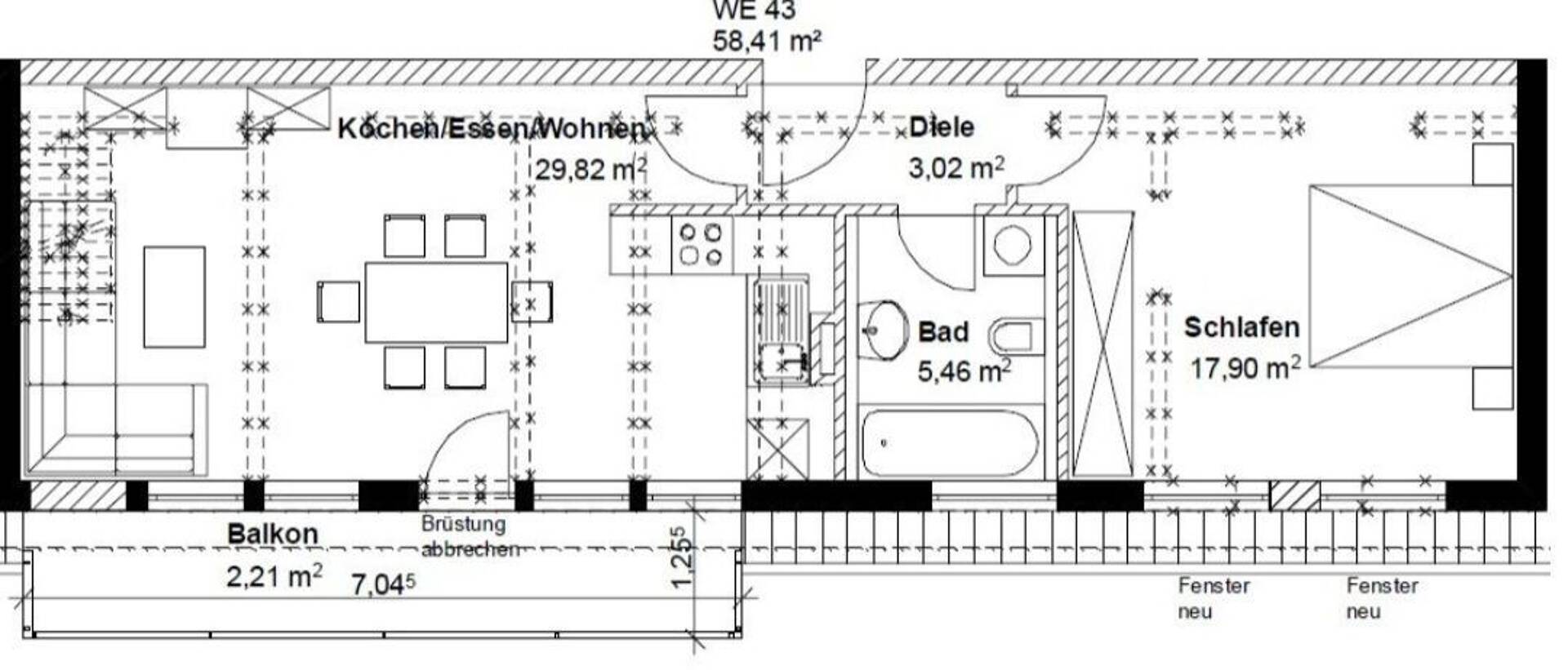 Etagenwohnung in 86609 Donauwörth mit 58 m² kaufen