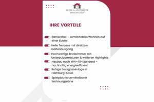 KfW-40-Neubau: Barrierefreie 2-Zimmer-Wohnung mit Garten in Hamburg-Sasel – 22393 Hamburg – Vorschaubild 2