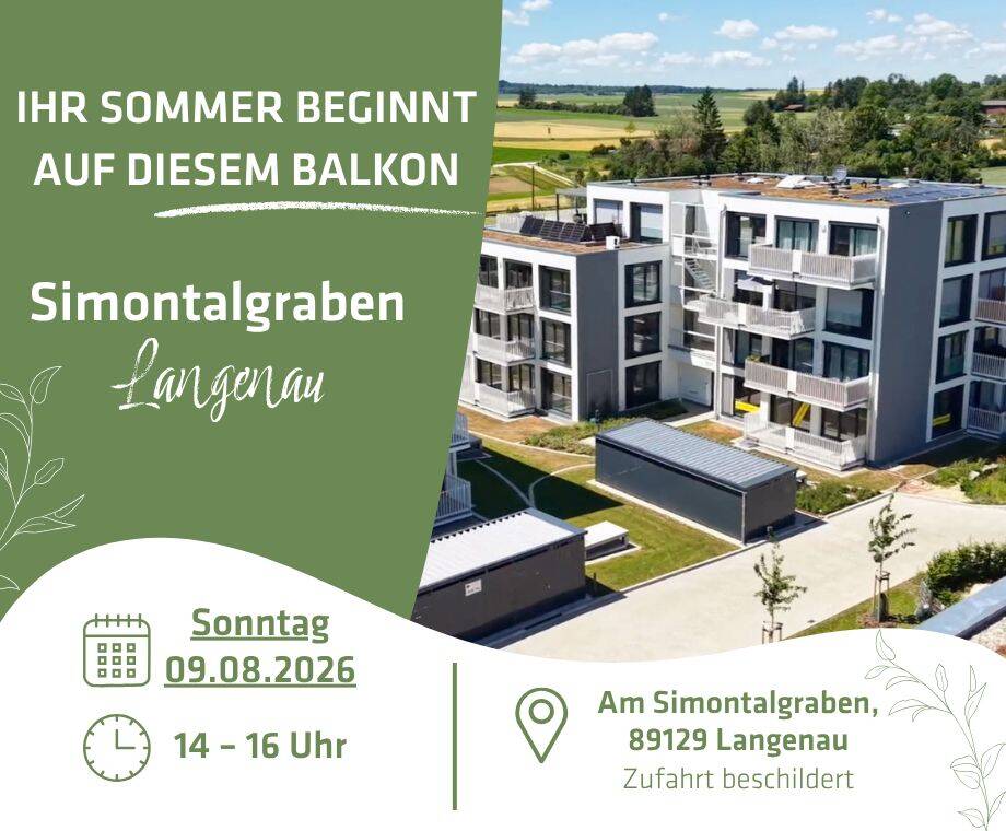 2-ZIMMER ETW IM 1. OG MIT BALKON - "WOHNEN IM PARK" IN LANGENAU - C07