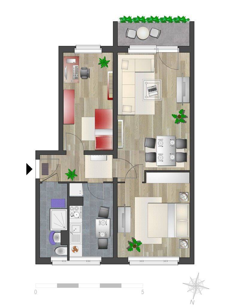 3-Raum-Wohnung in attraktiver Wohnlage – Chemnitz – Vorschaubild 4