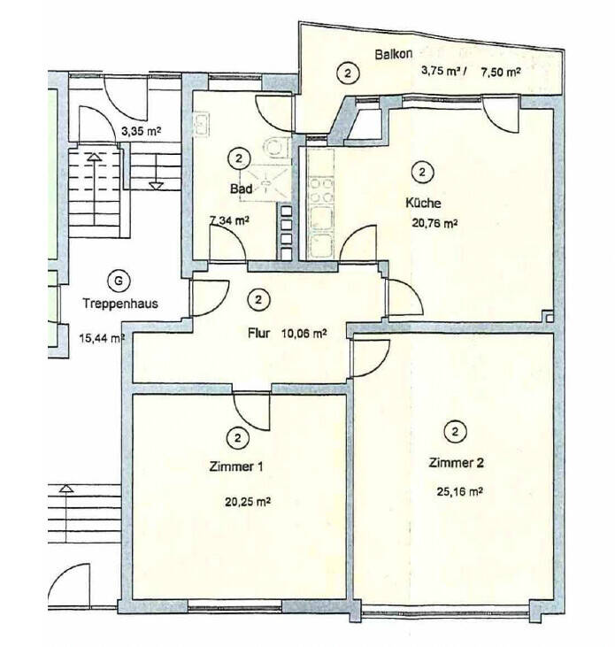 Freie großzügige 2-Zimmer-Wohnung mit offenem Küchenbereich & Balkon in Kieler Bestlage! – Kiel – Vorschaubild 2