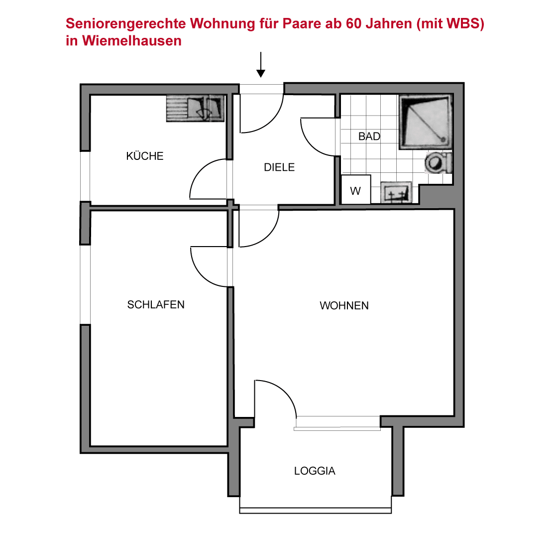 Attraktive Seniorenwohnung für Paare ab 60 Jahren in Wiemelhausen