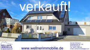 VERKAUFT!! MIT BLICK AUF FREIES FELD UND MITTELLANDKANAL! Wohnhaus mit Einliegerwohnung und Garage in Bad Essen-Wimmer!