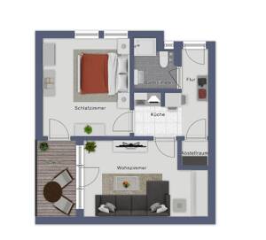 Gut Vermietete 2-Zimmer-Wohnung im beliebten Eversten zu Verkaufen! – 26131 Oldenburg – Vorschaubild 2