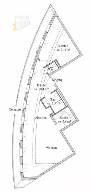 * exklusive 2 Raumwohnung im Zentrum der Stadt mit Concierge u. Dachterrasse * – 1067 Dresden – Vorschaubild 2