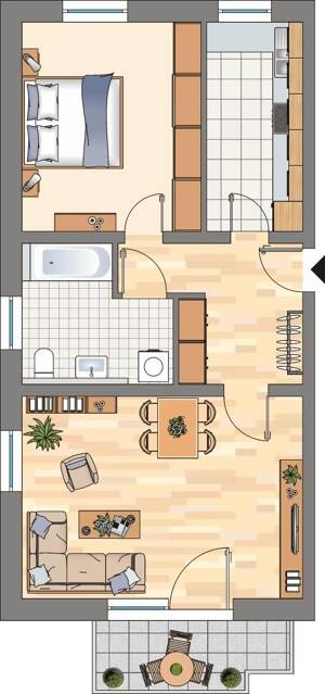 Demnächst frei! 2-Zimmer-Wohnung in Castrop-Rauxel Castrop – 44575 Castrop-Rauxel – Vorschaubild 2