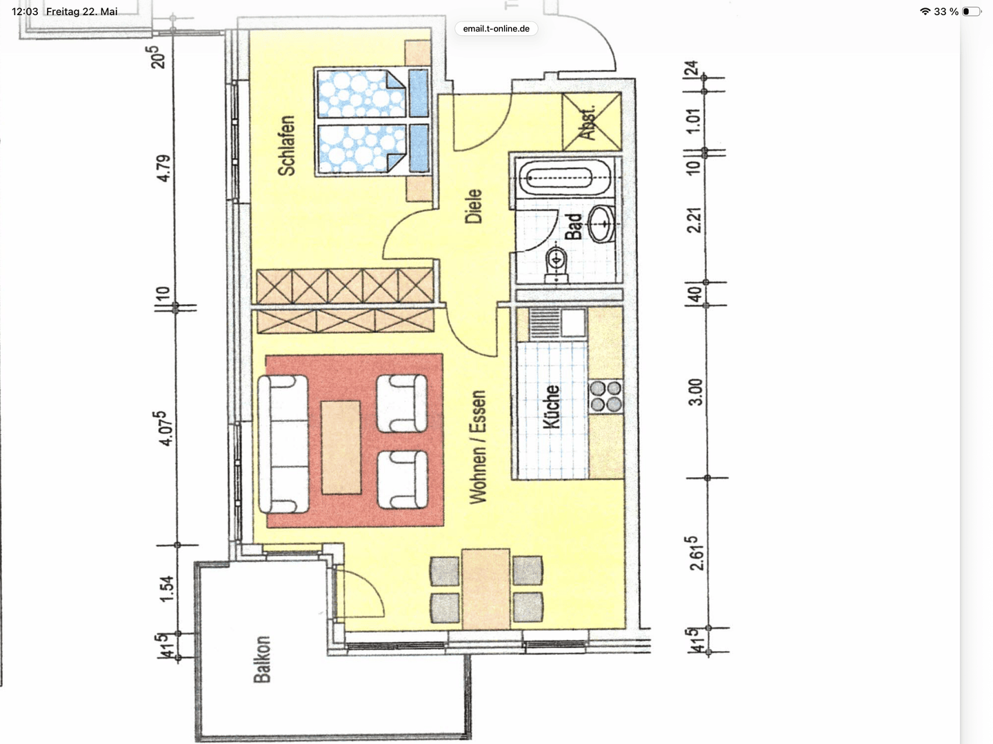 Zweizimmerwohnung mit Aufzug und viel Sonne