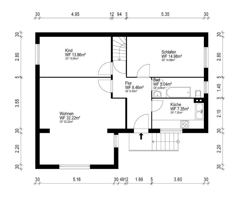 Familienobjekt - 2 Häuser auf einem Grundstück – Berlin – Vorschaubild 7
