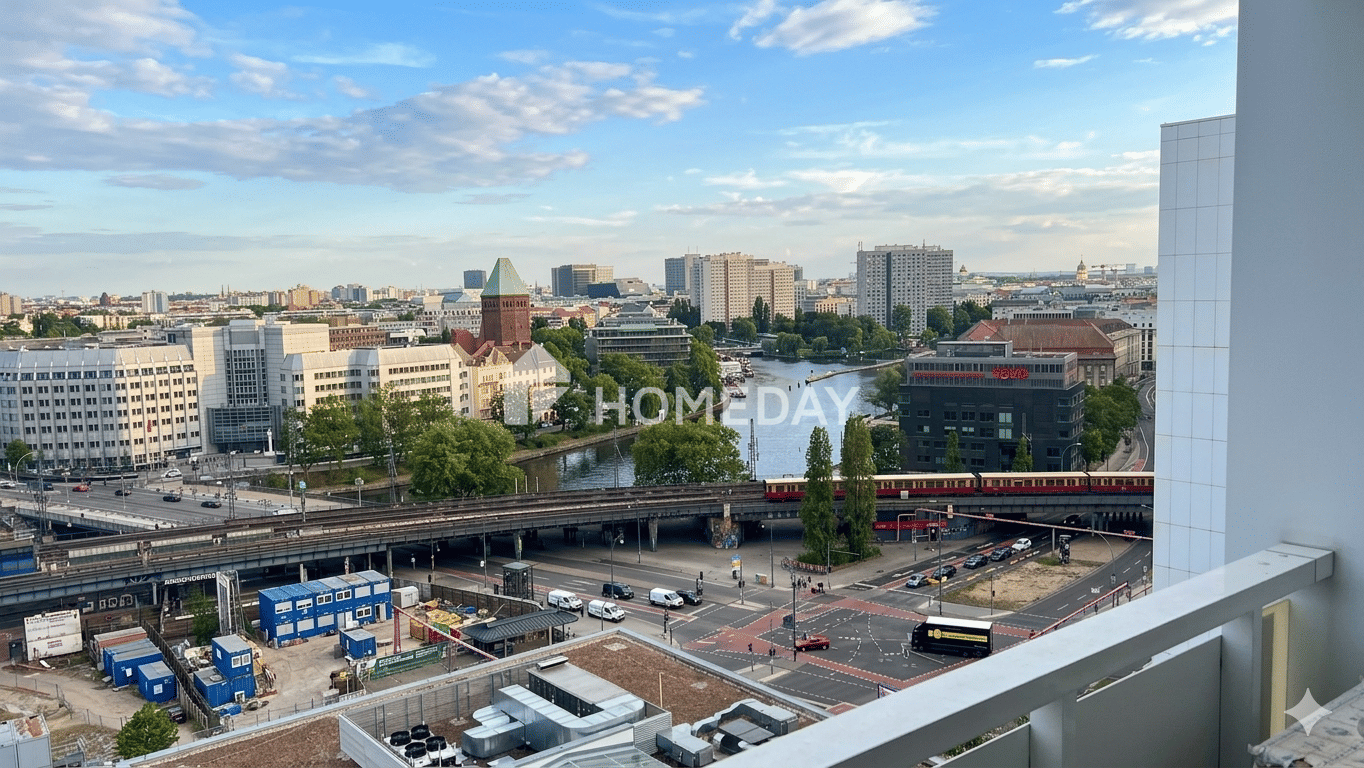 Mitten im Zentrum und Blick auf die Spree: 3-Zimmer-Wohnung mit Loggia und 2 Stellplätzen – Berlin – Bild 1 von 9