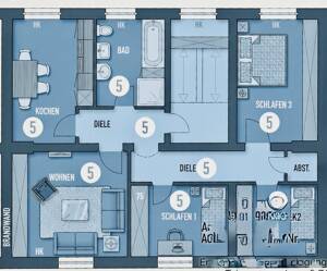 SOMMERAKTION* LEERE VIER ZIMMER WOHNUNG IM DACHGESCHOSS OHNE BALKON! – An der Steinkaul 18, 47259 Duisburg-Süd – Vorschaubild 2