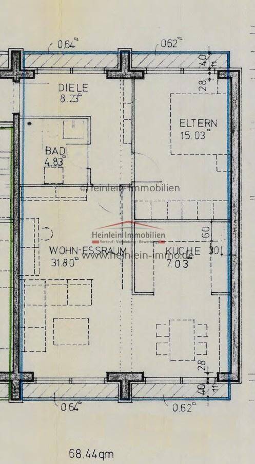 2,5 ZKB# TGStellpl.# sofort frei# 5.OG# Nord-Süd-Lage Fernsicht# Wannenbad# Darmstadt Dieburger Str. – Darmstadt – Vorschaubild 6