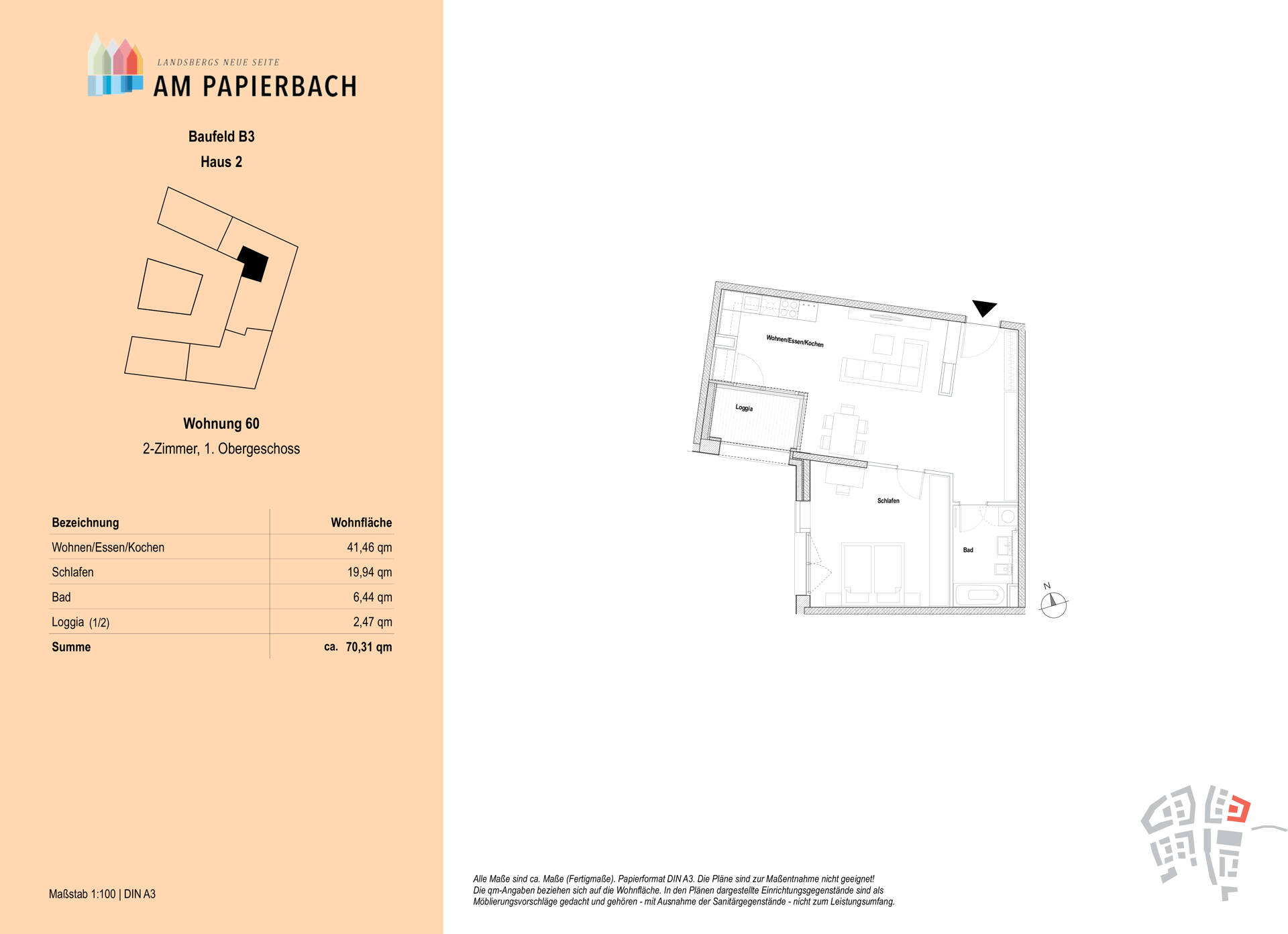 Etagenwohnung in 86899 Landsberg am Lech mit 70,31 m² kaufen