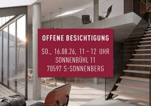 OFFENE BESICHTIGUNG I So., 16.08. I 11-12 UHR - ARCHITEKTONISCHES HIGHLIGHT: Exklusive Maisonette-Wohnung mit traumhaftem Weitblick
