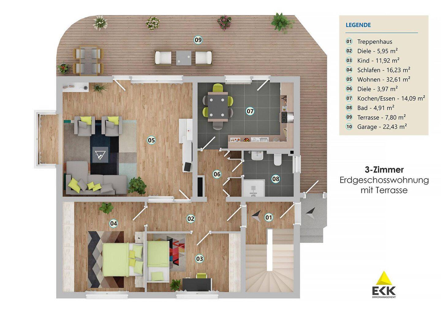 ?? Ruhig & modernisiert: 3-Zimmer-Erdgeschosswohnung mit Terrasse, Keller & Wärmepumpe in Köln – Köln – Vorschaubild 7