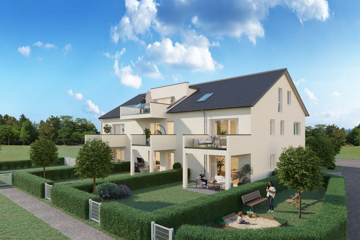 Neubau: Komfortable Obergeschosswohnung mit Südost-Balkon in Ingolstadt