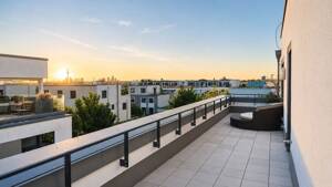 PROVISIONSFREI Penthouse 112 m², WESTFLÜGEL Riedberg, A+ Hausgeld EUR275 - 47,5m² Dachterrasse – 60438 Frankfurt am Main – Vorschaubild 1