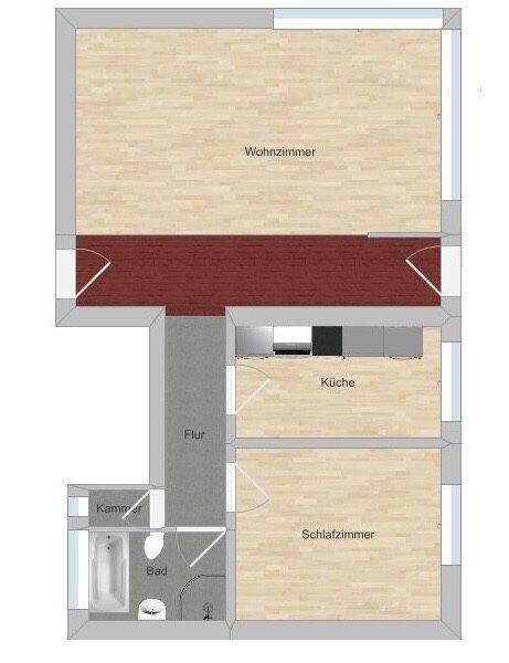 Helle und großzügig geschnittene Hochparterre-Wohnung im Frauenland (nahe Universität)