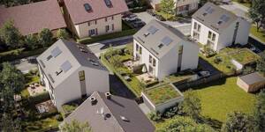 Vor Fertigstellung !,Energieeffizientes KFW 40 DHH mit Förderung ab 100.000.€ bis 220.000.-- € inkl. Grundstück , Innenausbau und Doppelgarage – 76228 Karlsruhe – Vorschaubild 1