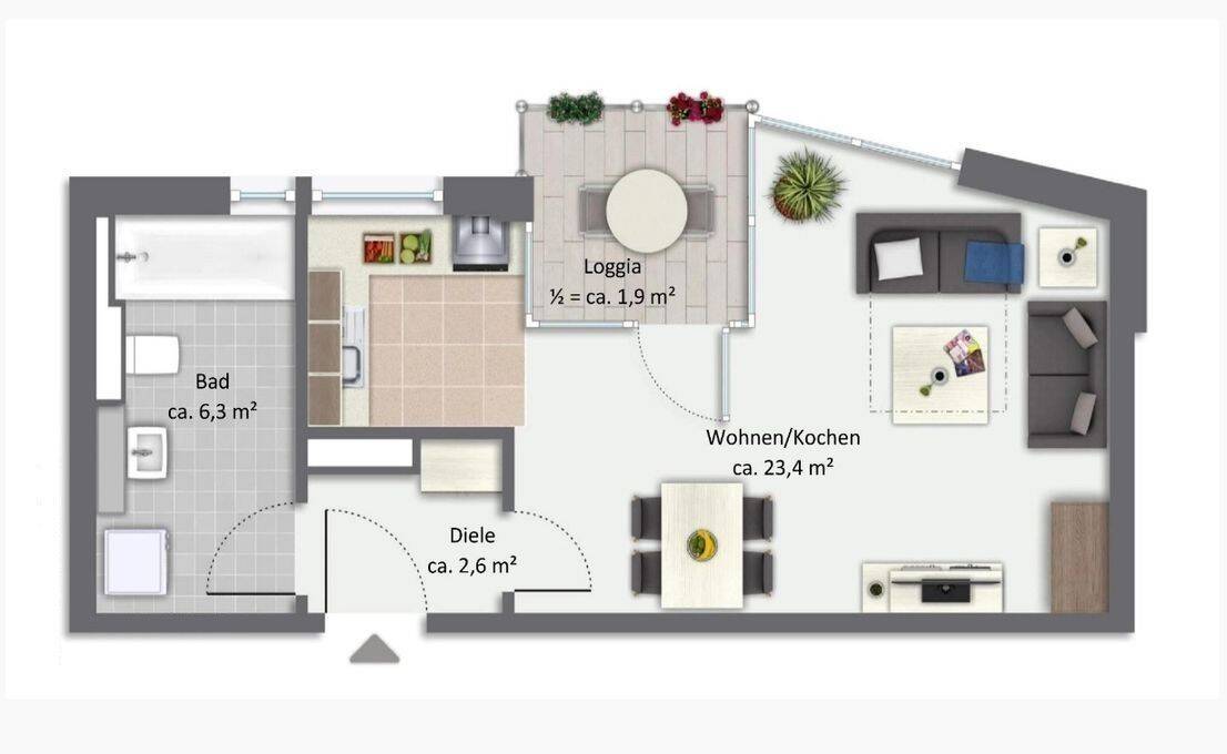 1-Zimmer-Apartment in München – München – Bild 1 von 9