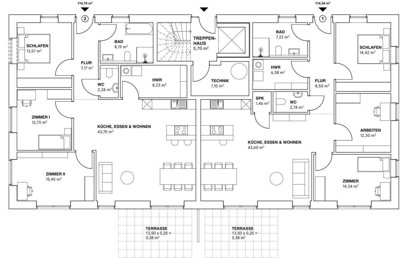 Wohnen wie im eigenen Haus - 2,5-Zimmer-Neubauwohnung mit eigenem Eingang & großem Garten – Reppenstedt – Vorschaubild 8
