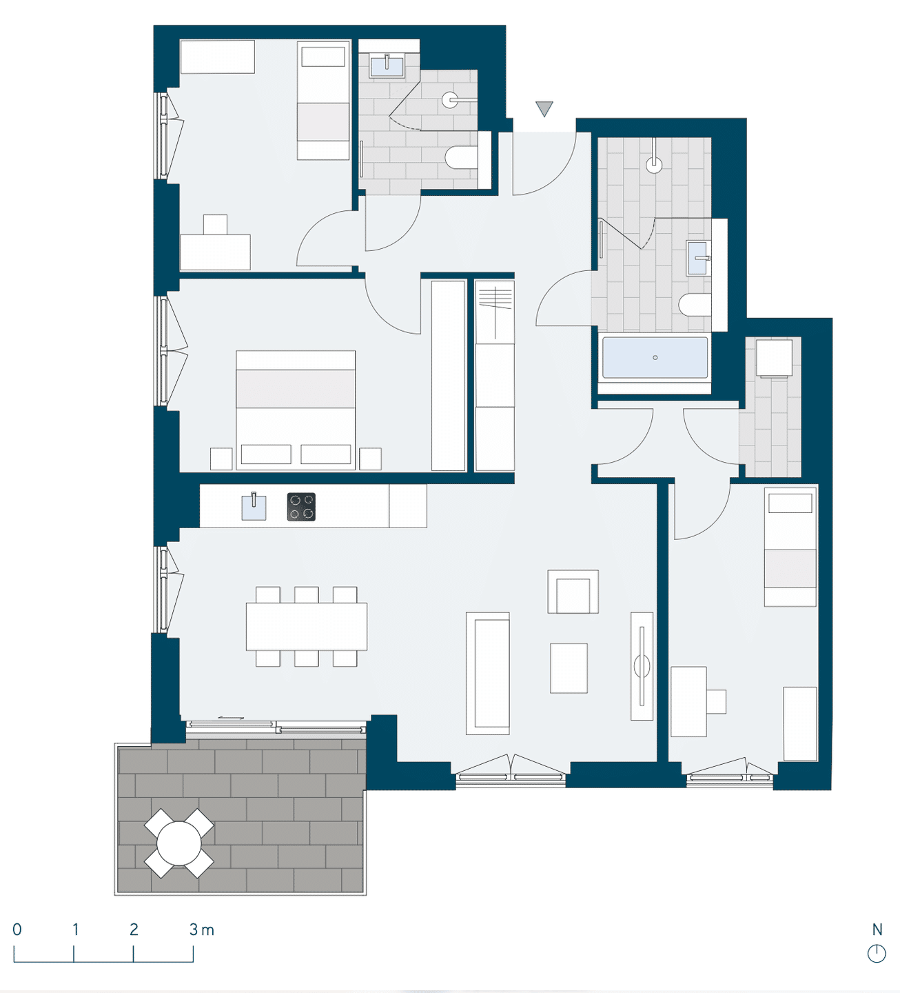 Waterfront ! Erstbezug ! EBK ! exklusive Neubau Wohnung – Düsseldorf – Vorschaubild 7