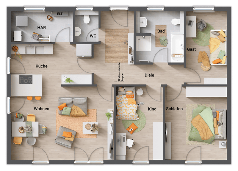 Der Bungalow mit dem charmanten Walmdach - stufenlos glücklich sein – Neuenbürg – Vorschaubild 6