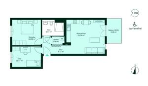 Barrierefreie Eigentumswohnung im 1. OG mit Balkon zum Innenhof – 40597 Düsseldorf – Vorschaubild 8