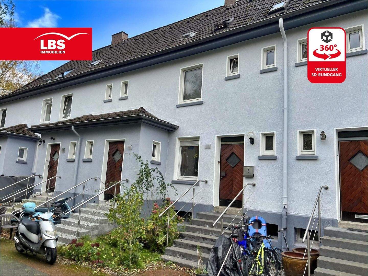 Eigentumswohnung-mit dem Hauscharakter eines Reihenhauses und Gartenanteil