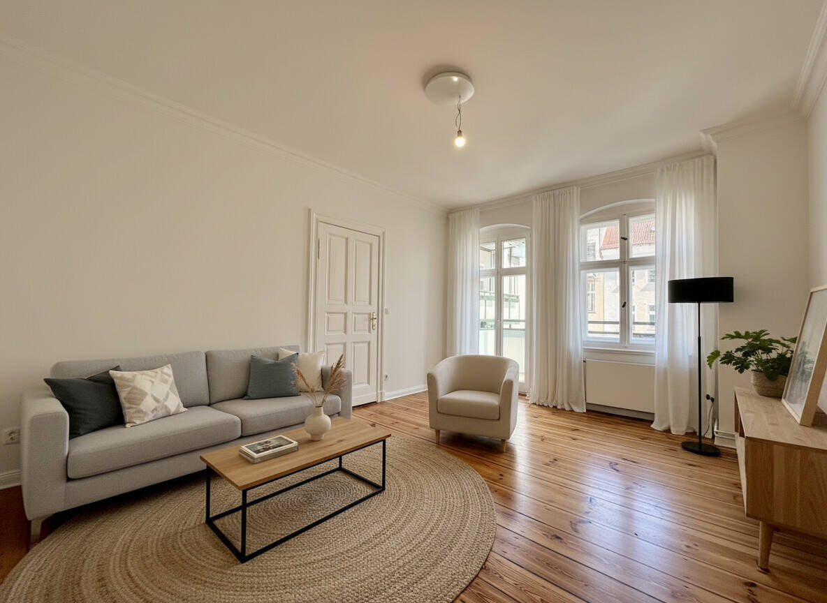 Stilvoller Altbau im 3. OG: Lichtdurchflutet, renoviert & mit Balkon zum ruhigen Innenhof – Berlin – Vorschaubild 2