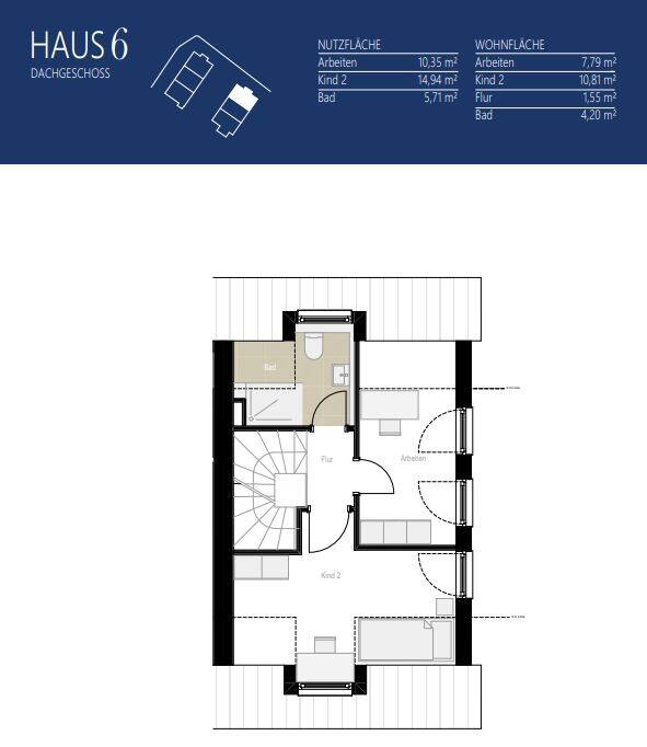 AIGNER - Haus 6: Neubau mit Konzept - Stilvolle 3-Spänner für Familien und Individualisten – München – Vorschaubild 8