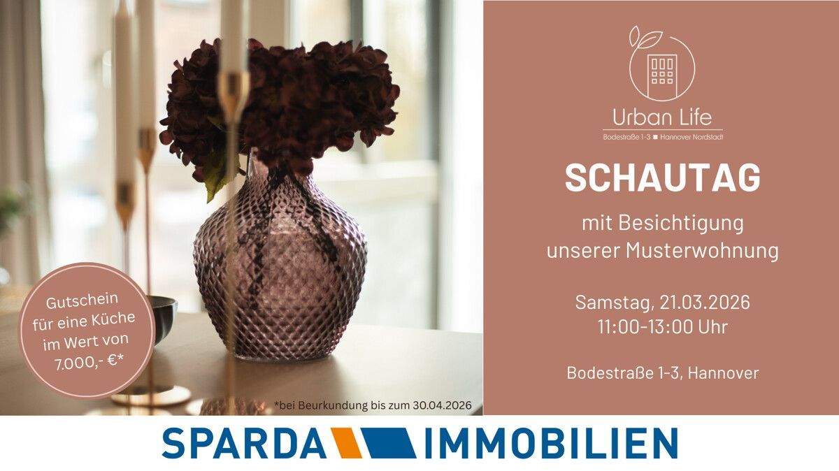Schautag 21.03. von 11-13 Uhr! Neubau: 2-Zimmer-Wohnung mit Loggia – Hannover – Bild 1 von 9