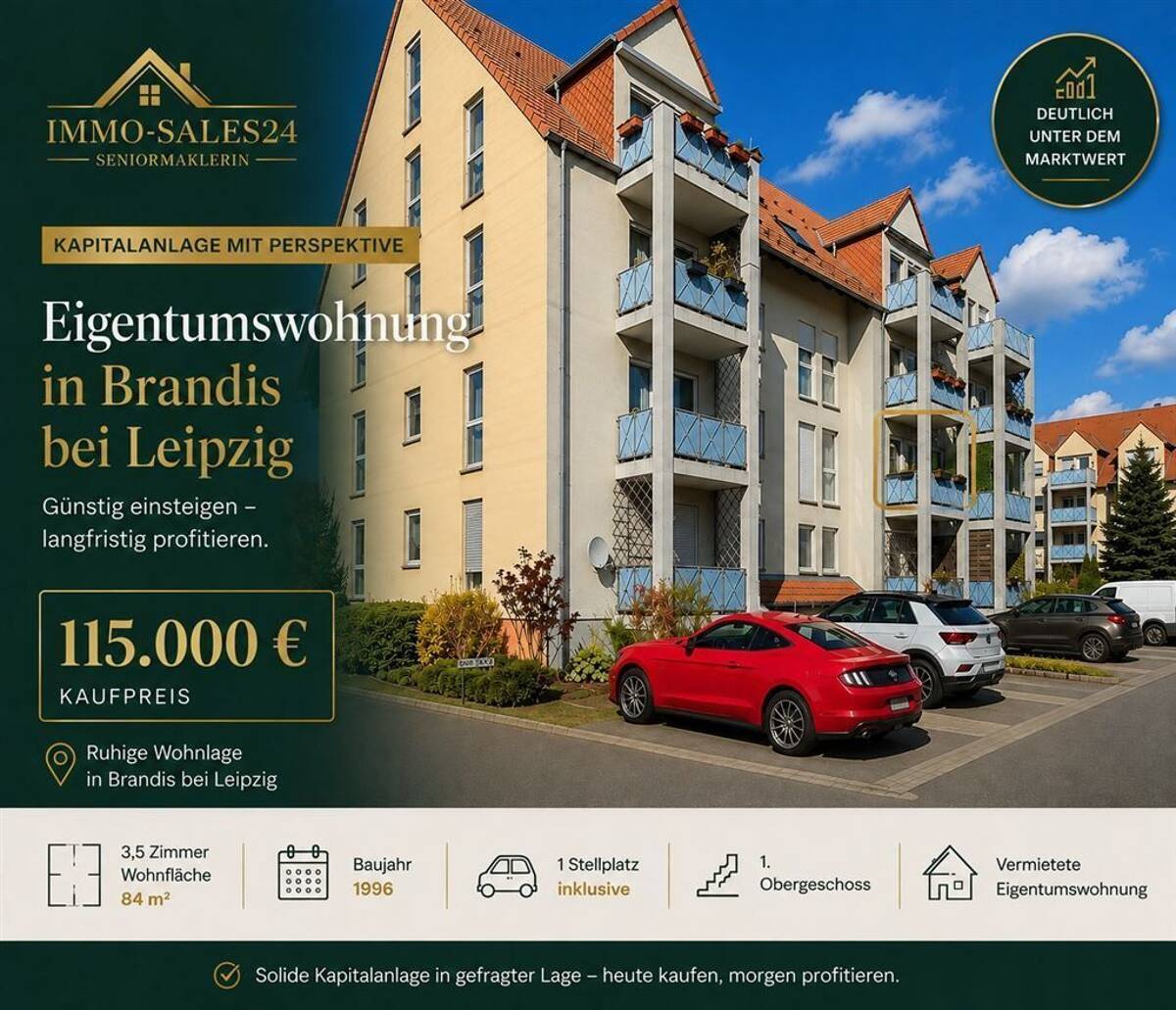 115.000 € - Kapitalanlage bei Leipzig - unter Marktpreis – 4821 Brandis – Bild 1 von 5