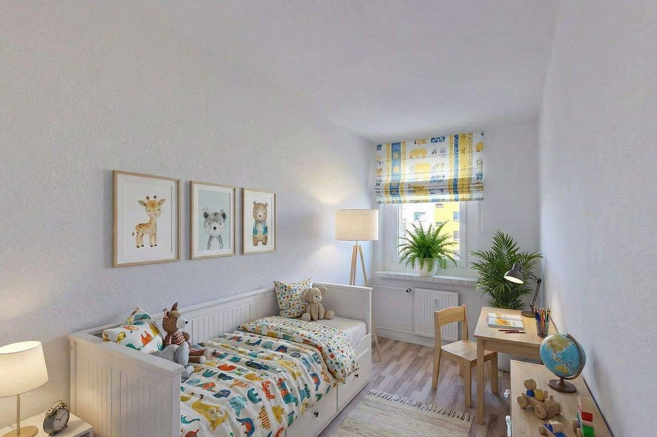 sonnige 4-Zimmer-Wohnung mit Balkon in grüner Umgebung – Chemnitz – Vorschaubild 5