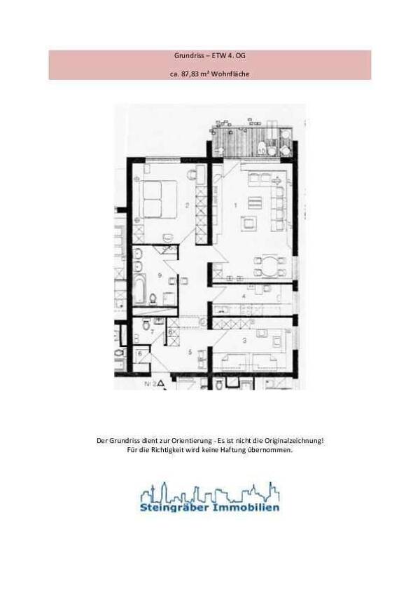 Etagenwohnung in 61352 Bad Homburg vor der Höhe mit 87,83 m² kaufen