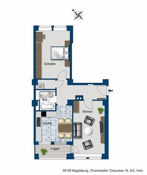 Schnucklige 2-Zimmer-Wohnung! – 39108 Magdeburg – Vorschaubild 2