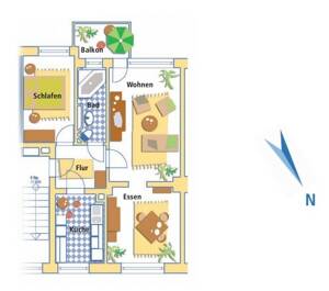 II vermietete 3-Raum ETW mit Balkon II – 4299 Leipzig – Vorschaubild 3