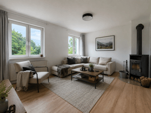 Kaufen statt mieten, renovierte 3-Zi.-Wohnung mit Kaminofen, neuem Bad und Gartennutzung – 79588 Efringen-Kirchen – Vorschaubild 2