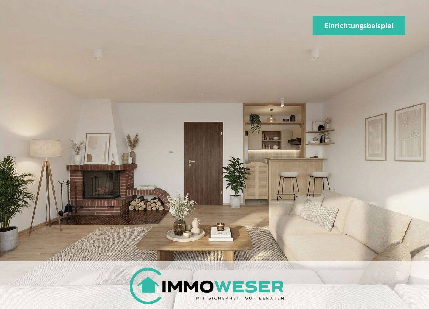 Willkommen Zuhause: 2-Zimmer-Wohnung mit Kamin und Garagenstellplatz – Bremen – Bild 1 von 9